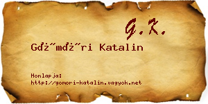 Gömöri Katalin névjegykártya